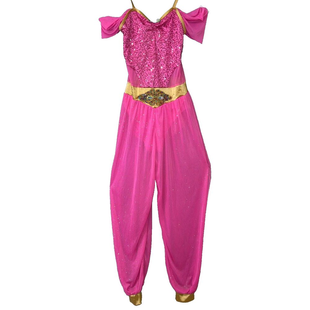 Weissman Dance Costume Adult Medium Genie in a Bottle One-Piece Sequin